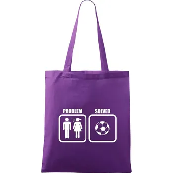 Problém fotbal - Taška bavlněná - 42 x 38 cm ( Fialová )