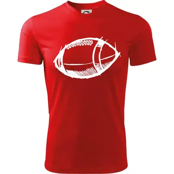 Americký fotbal míč skica - Dětské triko sportovní (dresovina) - 158 cm/12 let ( Červená )