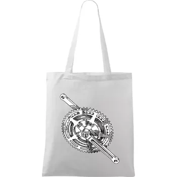 Cyklo převodník - Taška bavlněná - 42 x 38 cm ( Bílá )