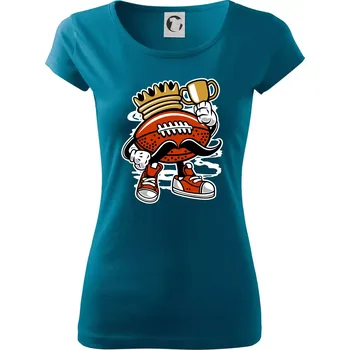 Americanos fotbal král - Dámské triko Pure - XS ( Petrolejová )