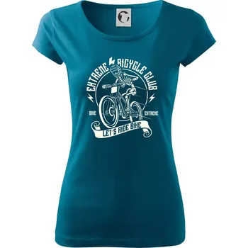 Dámské tričko Let's Ride Bike - Dámské triko Pure - XL ( Petrolejová )