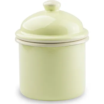 Dóza na potraviny Smaltem potažená dóza / nádoba na sypké produkty OLKUSKIE WYROBY EMALIOWANE 0,65 l OWE Lemon