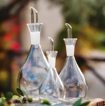 Nádoba na olej a ocet LA PORCELLANA BIANCA Oevo 3 ks - skleněné lahve na olej a ocet