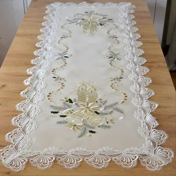 ubrus Vánoční ubrus na stůl JEDEKA GIPIURA 3651 40 x 110 cm