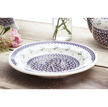 Talíř BOLESŁAWIEC GU-1419 DEK. 892 24 cm - keramický hluboký obědový talíř