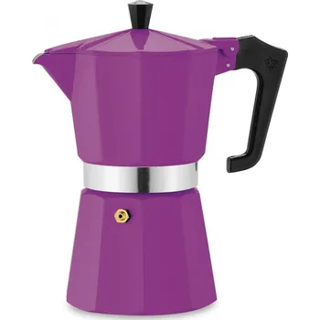 Moka konvice PEZZETTI Italexpress na 3 šálky espressa (3 tz) fialová - hliníkový tlakový kávovar