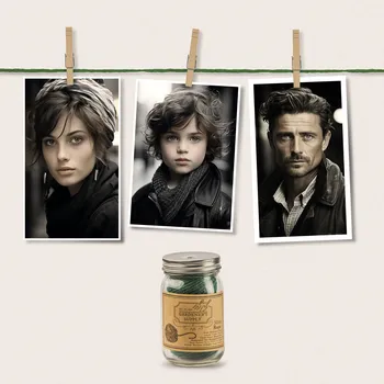 Rám na obraz Šňůra na fotky ze sisalu v nádobě 50 m