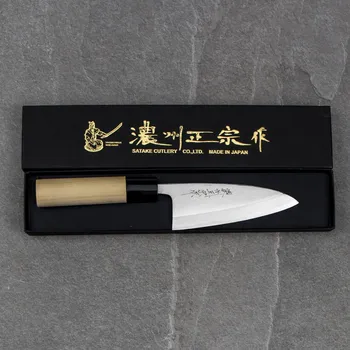 Kuchyňský nůž SATAKE Cutlery Mfg Shirogami 12 cm - japonský nůž Deba na filé z uhlíkové oceli