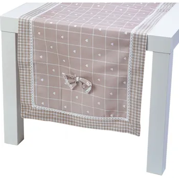 ubrus Polyesterový běhoun na stůl JEDEKA ARTO 001 BÉŽOVÝ 40 x 140 cm