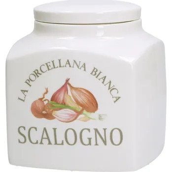 Dóza na potraviny LA PORCELLANA BIANCA Conserva 1,8 - porcelánová nádoba na cibuli