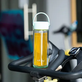 Láhev VIALLI DESIGN Fuori 0,35 l - skleněná láhev s dvojitou stěnou a varným prvkem