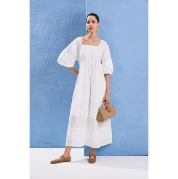 Dámské šaty Bavlněné šaty Answear.LAB 6940.tos bílá 00X, vel. M