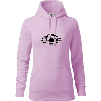 Dámská mikina Liga mistrů míč - Mikina dámská Cape s kapucí - S ( Orchid )