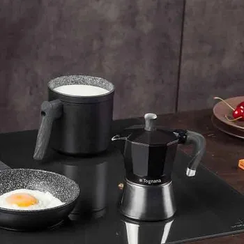 Moka konvice TOGNANA Sphera na 6 šálků espresso (6 ks) - hliníkový tlakový kávovar