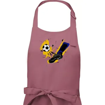 Kuchyňská zástěra Kopačka s míčem - Pánská zástěra na vaření - Univerzální velikost ( Starorůžová )