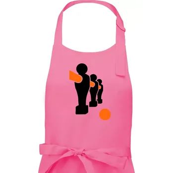 Kuchyňská zástěra Fotbálek postavy - Dámská zástěra na vaření - Univerzální velikost ( Růžová )