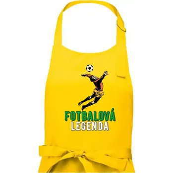 Kuchyňská zástěra Fotbalová legenda brankář - Dámská zástěra na vaření - Univerzální velikost ( Žlutá )