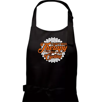 Kuchyňská zástěra I don't need therapy cycling - Pánská zástěra na vaření - Univerzální velikost ( Černá )