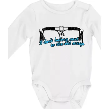 Kojenecký body I don't belong next to the old scrap - Body kojenecké s dlouhým rukávem - Dlouhý r. do 3 měs ( Bílá )