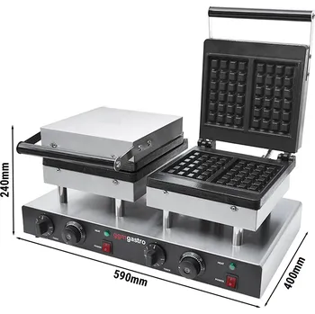 Vaflovač G.Gastro Vaflovač - bruselské vafle - dvojitý - plotýnky s teflonovým povrchem