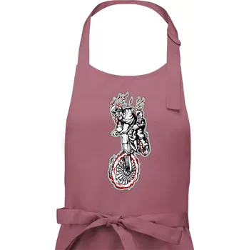 Kuchyňská zástěra Kostra downhill - Pánská zástěra na vaření - Univerzální velikost ( Starorůžová )
