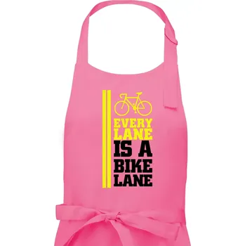 Kuchyňská zástěra Every Lane Bike Lane - Dámská zástěra na vaření - Univerzální velikost ( Růžová )