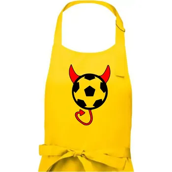 Kuchyňská zástěra Fotbal devil - Dámská zástěra na vaření - Univerzální velikost ( Žlutá )