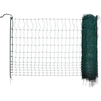 Síť premium vodivá pro drůbež 122 cm, 50 m, zelená, 1 hrot