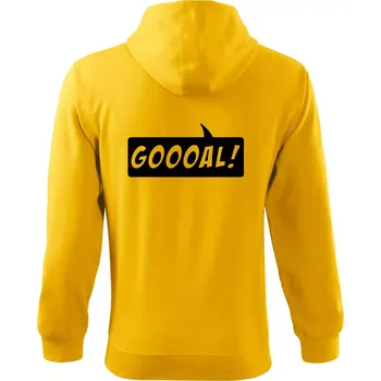 Pánská mikina Goooal - Mikina s kapucí na zip trendy zipper - S ( Žlutá )