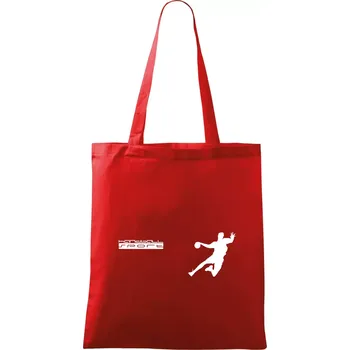 Nákupní taška Handball sport - Taška bavlněná - 42 x 38 cm ( Červená )