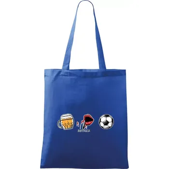 Nákupní taška Hattrick fotbal - Taška bavlněná - 42 x 38 cm ( Královská modrá )