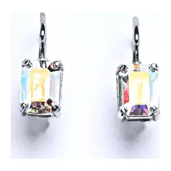 Náušnice Stříbrné náušnice Swarovski AB krystal - NK1446 (Stříbrné náušnice s krystalem 8x6 mm)