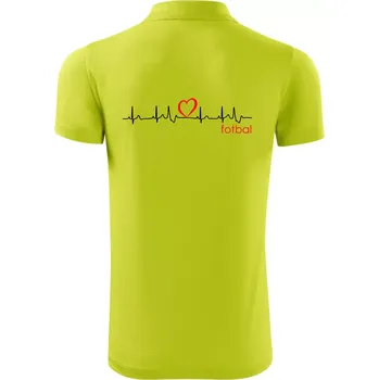 Pánská košile Moje srdce bije pro fotbal - Polokošile Victory sportovní (dresovina) - 2XL ( Limetková )
