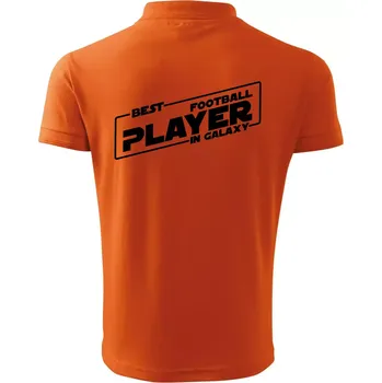Pánská košile Best football player in galaxy - Polokošile pánská Pique Polo 203 - 4XL ( Oranžová )