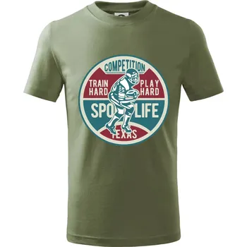 Chlapecké tričko Football Competition - Tričko dětské bavlněné - 134 cm/8 let ( Khaki )