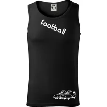 FOOTBALL nápis šikmo - Tílko pánské Core - M ( Černá )