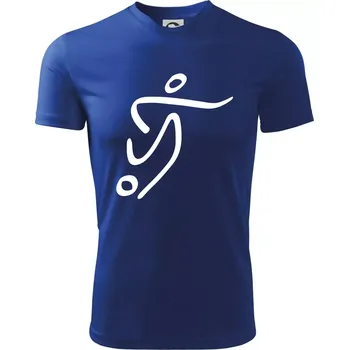 Fotbalista silueta - Dětské triko sportovní (dresovina) - 146 cm/10 let ( Královská modrá )