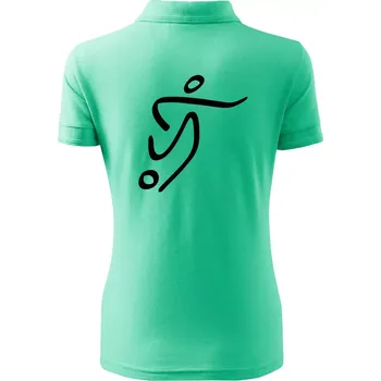 Fotbalista silueta - Polokošile dámská Pique Polo - 2XL ( Mátová )