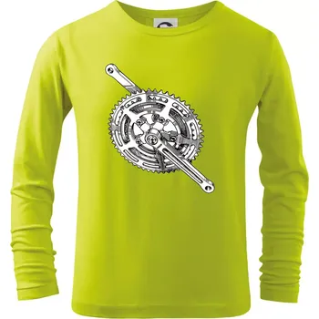 Cyklo převodník - Triko dětské Long Sleeve - 134 cm/8 let ( Limetková )