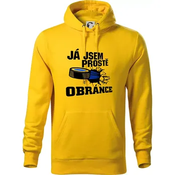 Pánská mikina Já jsem prostě obránce (hokej) - Mikina pánská Cape s kapucí - S ( Žlutá )