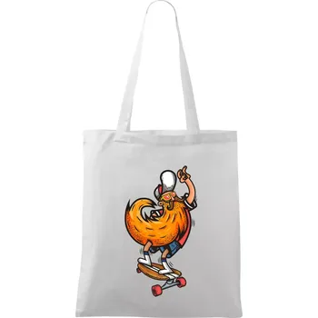 Mustache board - Taška bavlněná - 42 x 38 cm ( Bílá )