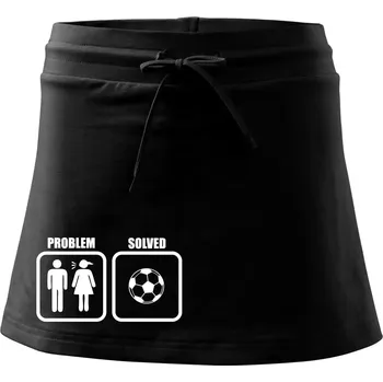 Dámská sukně Problém fotbal - Sportovní sukně - two in one - XL ( Černá )