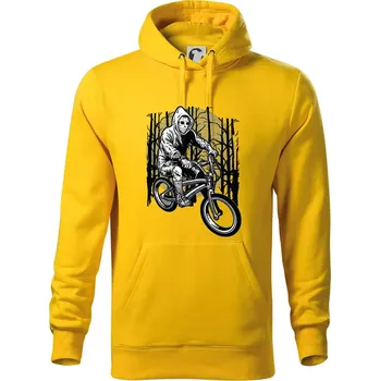Pánská mikina Ride Bike To Kill - Mikina pánská Cape s kapucí - 5XL ( Žlutá )