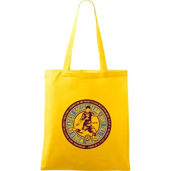Soccer kulatý motiv - Taška bavlněná - 42 x 38 cm ( Žlutá )