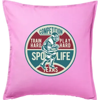 Polštář Football Competition - Polštář 50x50 - 50x50 - Pouze potah ( Růžová )