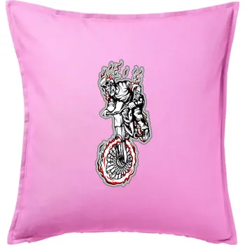 Polštář Kostra downhill - Polštář 50x50 - 50x50 - Pouze potah ( Růžová )