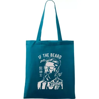 If The Beard Fits Wear It - Taška bavlněná - 42 x 38 cm ( Petrolejová )