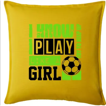 Polštář Play girl - Polštář 50x50 - 50x50 - Pouze potah ( Žlutá )