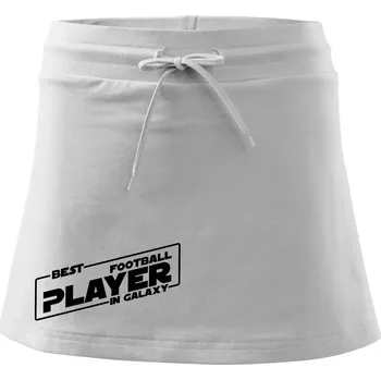 Dámská sukně Best football player in galaxy - Sportovní sukně - two in one - XL ( Bílá )