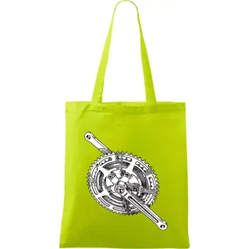 Cyklo převodník - Taška bavlněná - 42 x 38 cm ( Limetková )